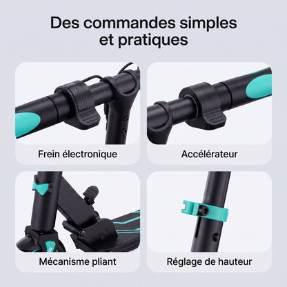 Trottinette Électrique Enfant REVO MiniRide 250 – 250 W – Jusqu’à 20 km/h – Autonomie jusqu’à 16 km – Pliable