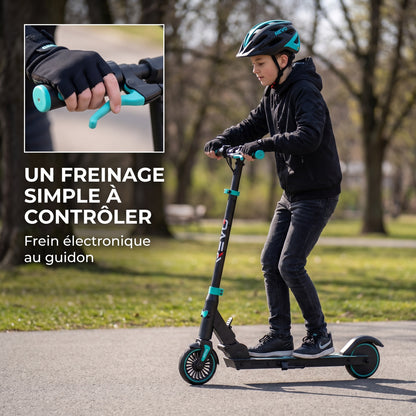 Trottinette Électrique Enfant REVO MiniRide 250 – 250 W – Jusqu’à 20 km/h – Autonomie jusqu’à 16 km – Pliable