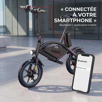 Draisienne Électrique REVO UrbanRide 14 – 350 W – 25 km/h – Roues 14" – Bluetooth – Pliable