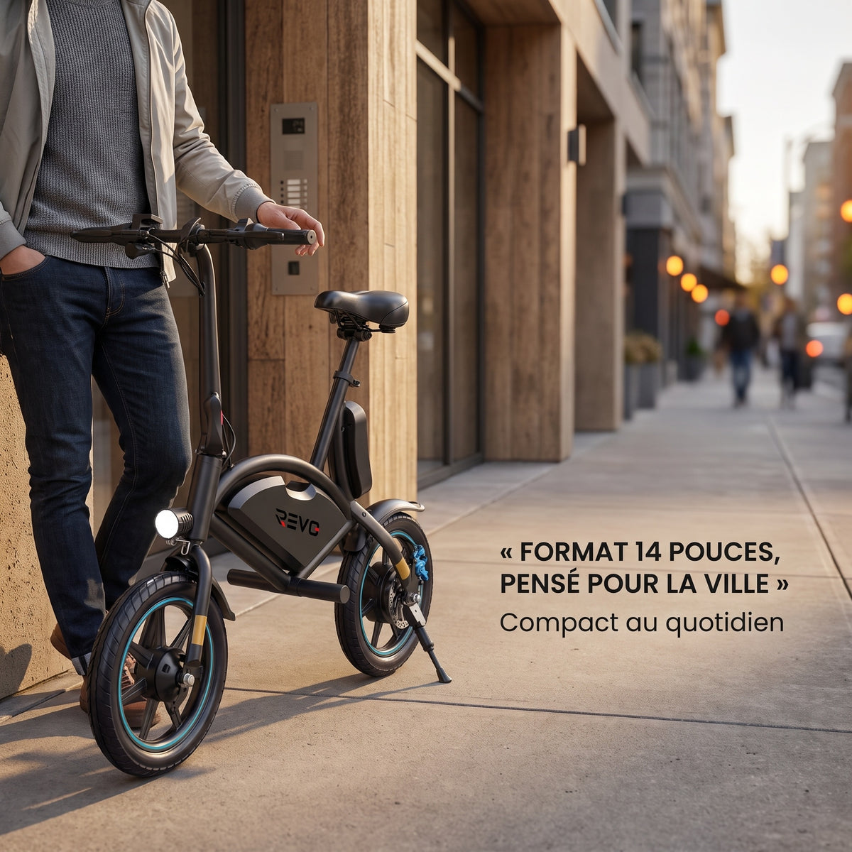 Draisienne Électrique REVO UrbanRide 14 – 350 W – 25 km/h – Roues 14" – Bluetooth – Pliable