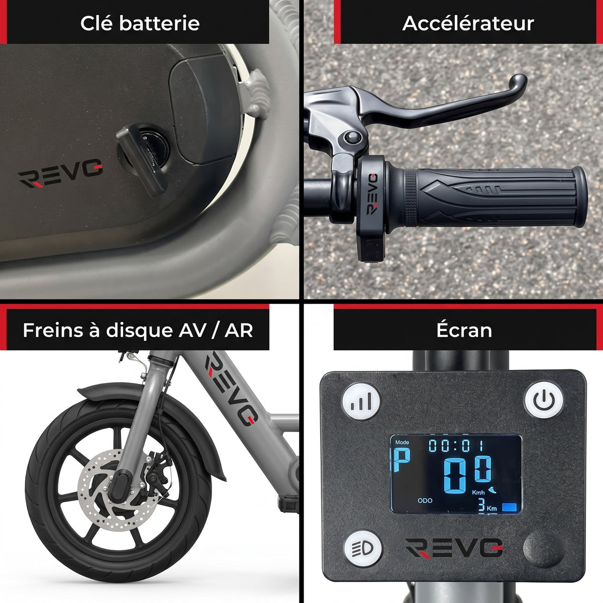 Draisienne Électrique REVO Glide 14 – 350 W – Autonomie jusqu’à 15 km – Roues 14″ – Batterie Amovible 36 V 5,2 Ah