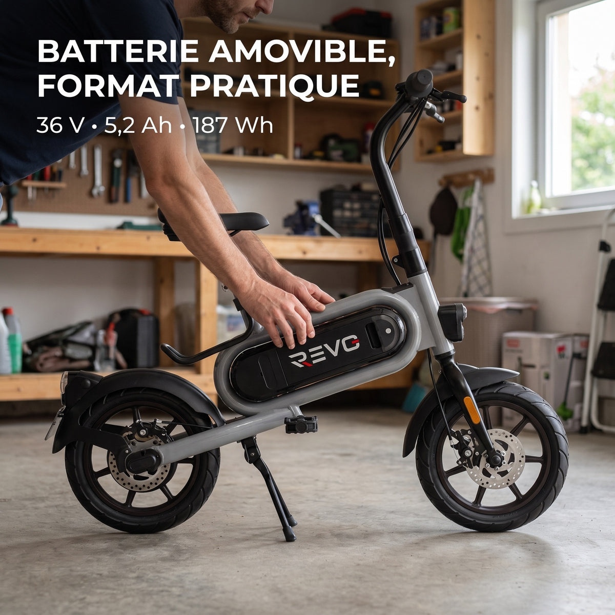 Draisienne Électrique REVO Glide 14 – 350 W – Autonomie jusqu’à 15 km – Roues 14″ – Batterie Amovible 36 V 5,2 Ah