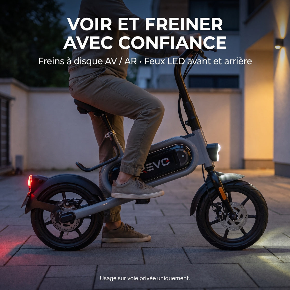 Draisienne Électrique REVO Glide 14 – 350 W – Autonomie jusqu’à 15 km – Roues 14″ – Batterie Amovible 36 V 5,2 Ah