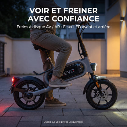 Draisienne Électrique REVO Glide 14 – 350 W – Autonomie jusqu’à 15 km – Roues 14″ – Batterie Amovible 36 V 5,2 Ah