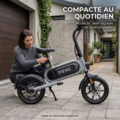 Draisienne Électrique REVO Glide 14 – 350 W – Autonomie jusqu’à 15 km – Roues 14″ – Batterie Amovible 36 V 5,2 Ah