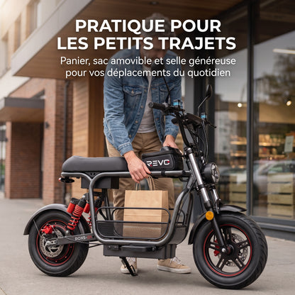 Draisienne Électrique REVO Drivon 1500 – Jusqu’à 1500 W – Autonomie jusqu’à 72 km – Batterie 48 V 15,6 Ah – NFC & Freins Hydrauliques