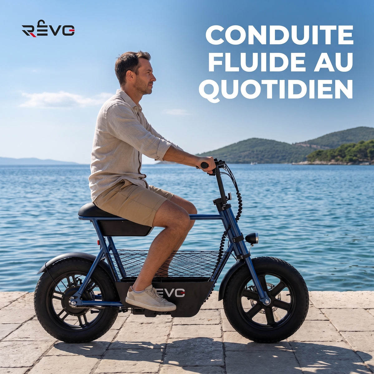 Draisienne Électrique REVO Helix 16 – 400 W – Autonomie jusqu’à 30 km – Roues Fat 16" – Double Frein à Disque