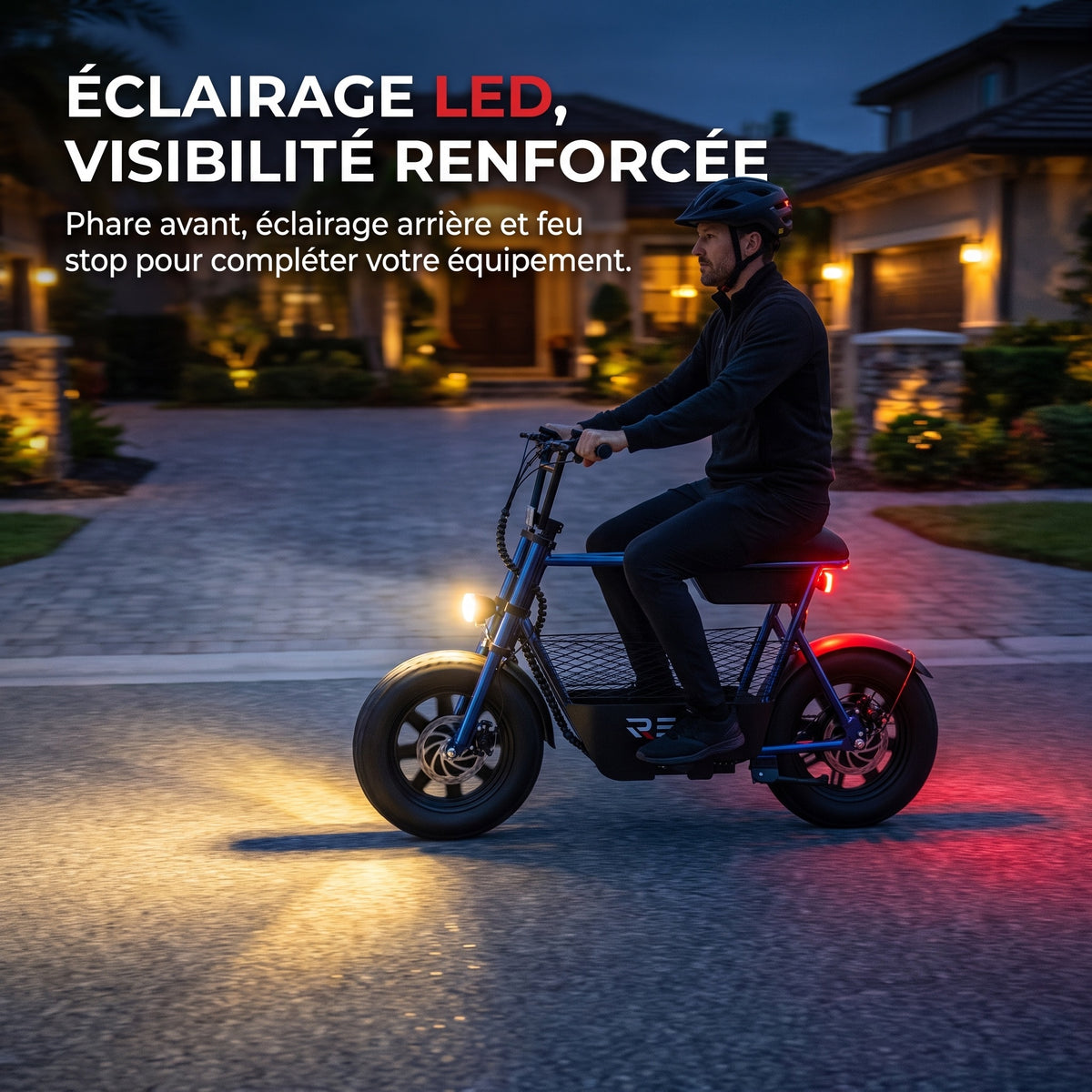 Draisienne Électrique REVO Helix 16 – 400 W – Autonomie jusqu’à 30 km – Roues Fat 16" – Double Frein à Disque