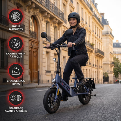Draisienne Électrique REVO Nexo 14 – Pneus 14" – Double Frein à Disque – Pliable – Charge 120 kg