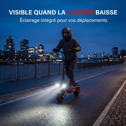 Trottinette Électrique REVO Talon X2 – Double Moteur – Batterie 60 V 33 Ah – Autonomie 80 à 100 km – Pneus Tout-Terrain 11"