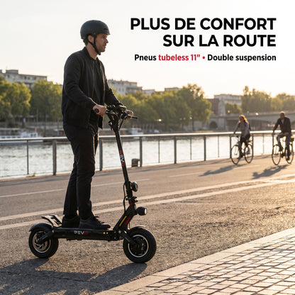 Trottinette Électrique REVO Dominion 60 – Batterie 60 V 35 Ah – 25 km/h – Pneus Tubeless 11″ – Double Suspension