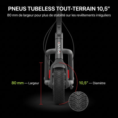 Trottinette Électrique REVO Roam 65 – 1000 W Max – Autonomie jusqu’à 65 km – Batterie 46,8 V 12,5 Ah – Pneus Tout-Terrain 10,5″ & Application