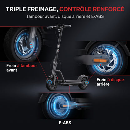 Trottinette Électrique REVO Roam 65 – 1000 W Max – Autonomie jusqu’à 65 km – Batterie 46,8 V 12,5 Ah – Pneus Tout-Terrain 10,5″ & Application