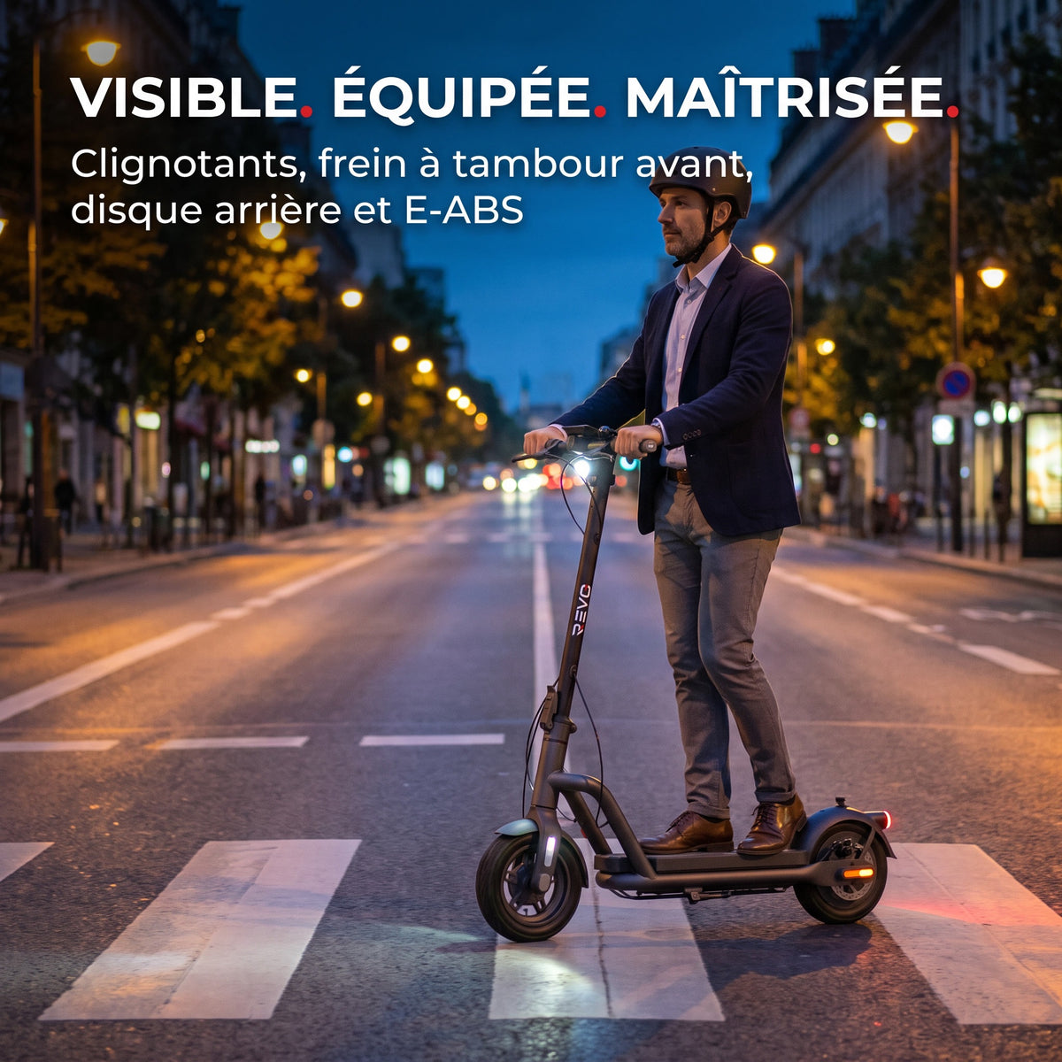 Trottinette Électrique REVO Roam 65 – 1000 W Max – Autonomie jusqu’à 65 km – Batterie 46,8 V 12,5 Ah – Pneus Tout-Terrain 10,5″ & Application