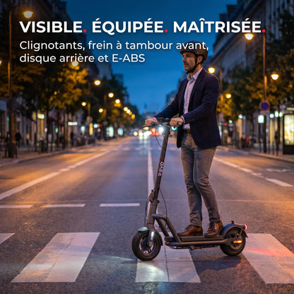 Trottinette Électrique REVO Roam 65 – 1000 W Max – Autonomie jusqu’à 65 km – Batterie 46,8 V 12,5 Ah – Pneus Tout-Terrain 10,5″ & Application