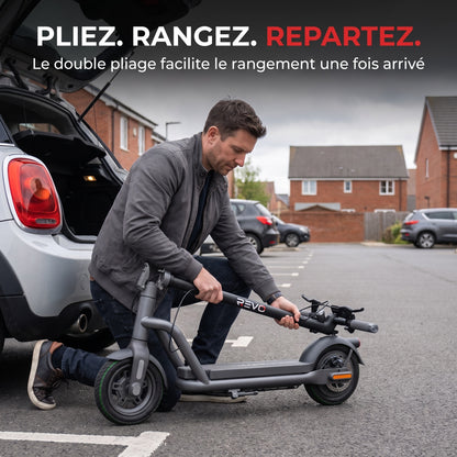 Trottinette Électrique REVO Roam 65 – 1000 W Max – Autonomie jusqu’à 65 km – Batterie 46,8 V 12,5 Ah – Pneus Tout-Terrain 10,5″ & Application