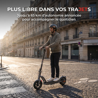 Trottinette Électrique REVO Roam 65 – 1000 W Max – Autonomie jusqu’à 65 km – Batterie 46,8 V 12,5 Ah – Pneus Tout-Terrain 10,5″ & Application