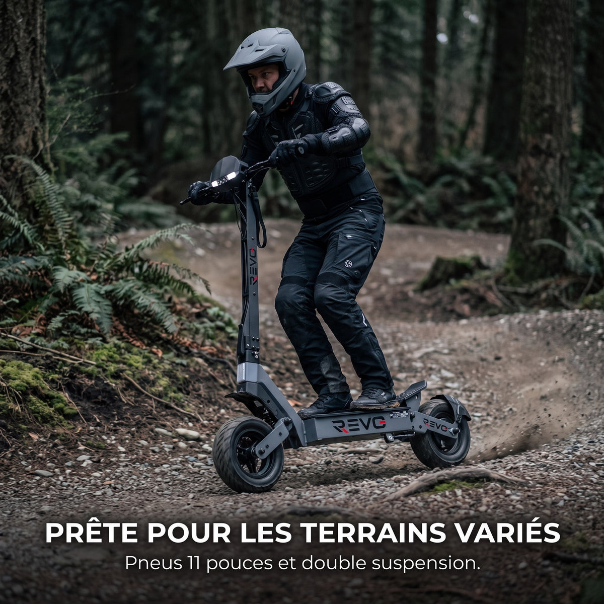 Trottinette Électrique REVO Oryx 75 – Autonomie jusqu’à 75 km – Batterie 60 V 20 Ah – Pneus 11″ – Double Suspension