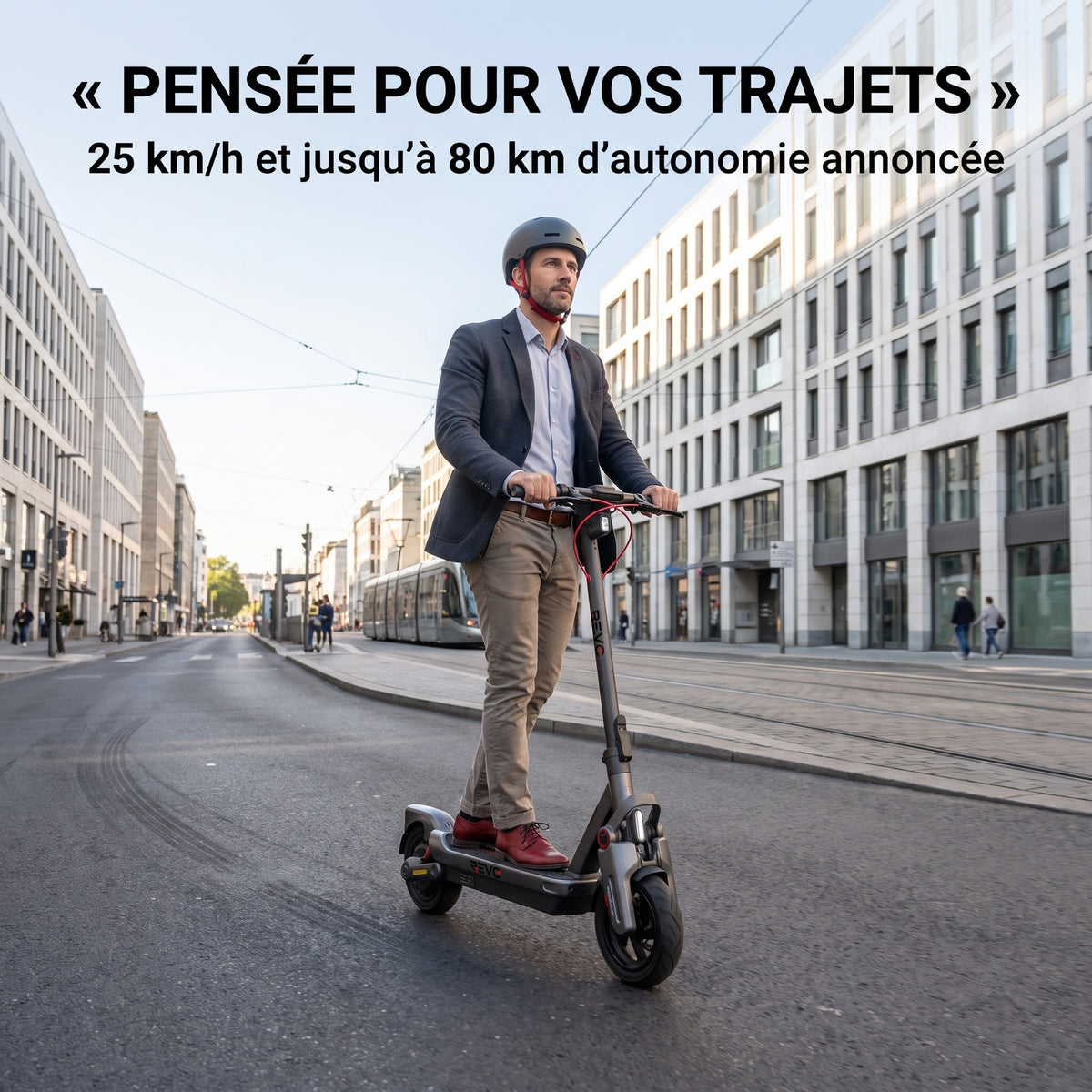 Trottinette Électrique REVO Elevon 80 – 2 000 W – 25 km/h – Autonomie jusqu’à 80 km – Pneus 11″ – Écran TFT 2,4″