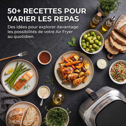Air Fryer REVO Auris 6 – 6,2 L – 1 725 W – Acier Inoxydable & Céramique – 30 à 230 °C