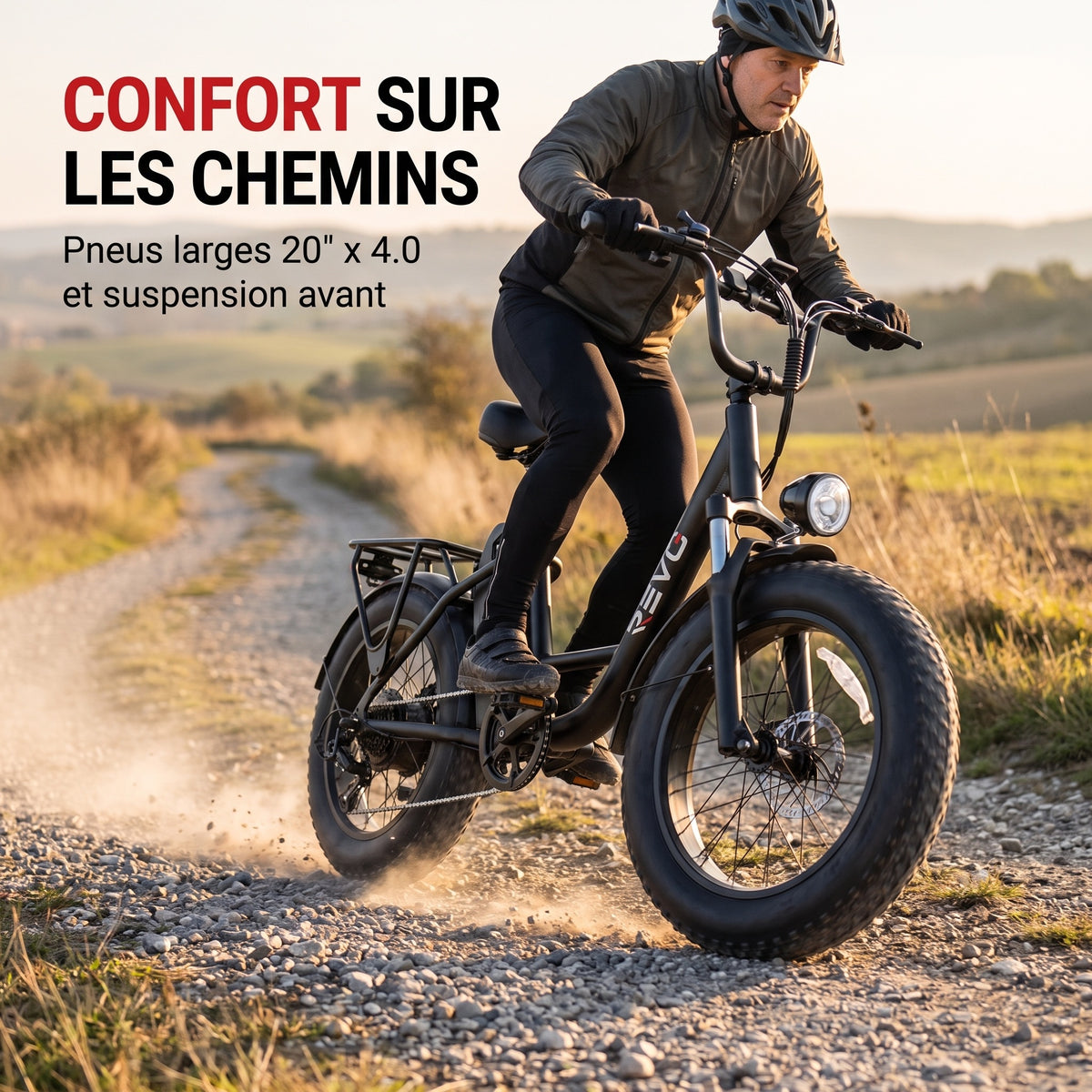 Vélo Électrique Fat Bike REVO Ranger 110 - 250 W avec Batterie Amovible 48 V 15,6 Ah, Écran LCD Couleur & Autonomie jusqu’à 110 km