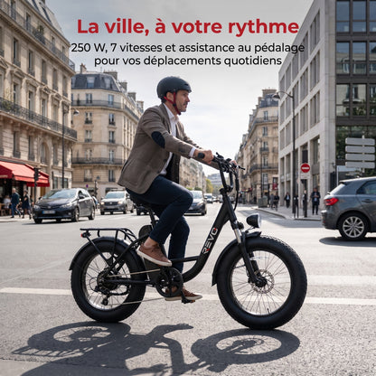 Vélo Électrique Fat Bike REVO Ranger 110 - 250 W avec Batterie Amovible 48 V 15,6 Ah, Écran LCD Couleur & Autonomie jusqu’à 110 km