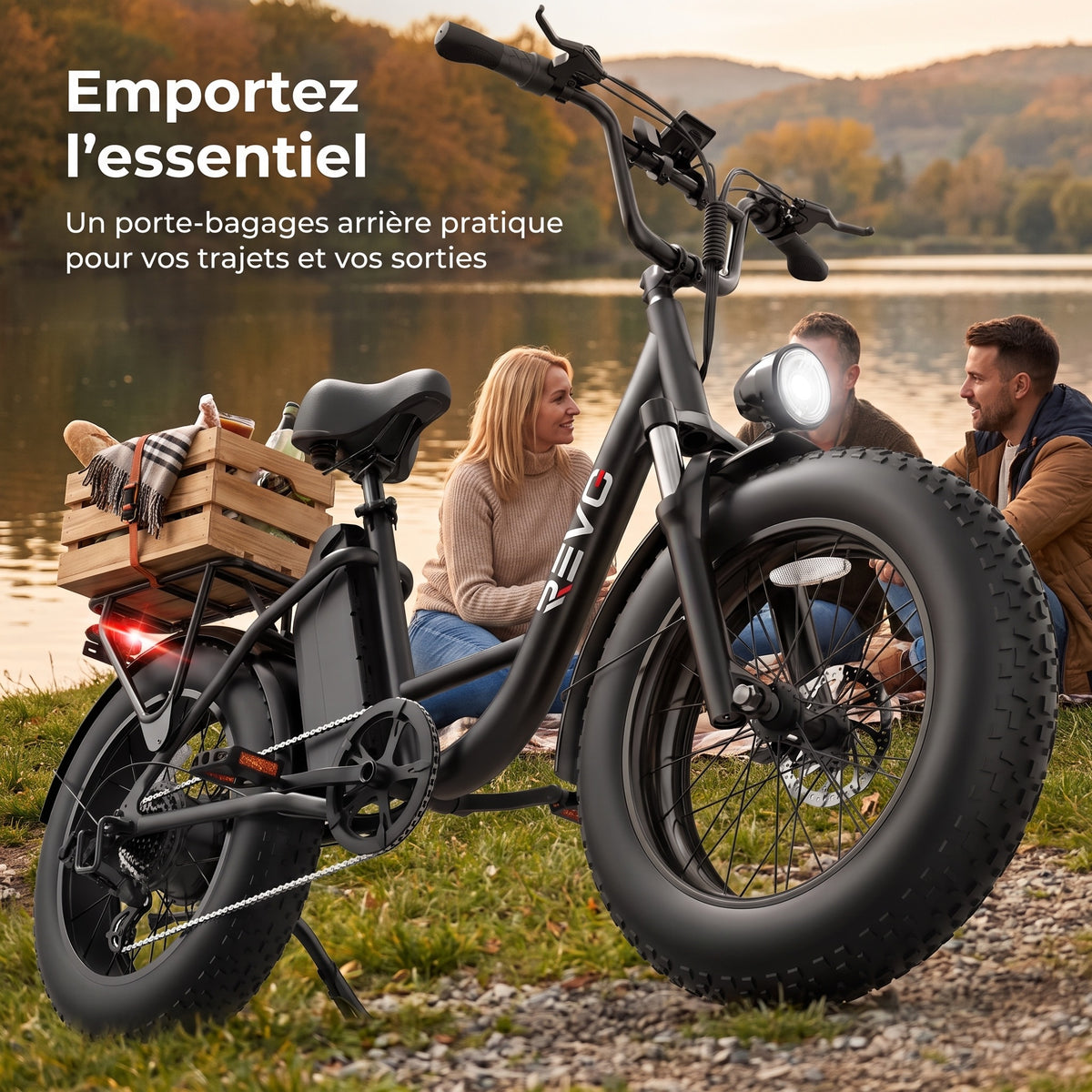 Vélo Électrique Fat Bike REVO Ranger 110 - 250 W avec Batterie Amovible 48 V 15,6 Ah, Écran LCD Couleur & Autonomie jusqu’à 110 km