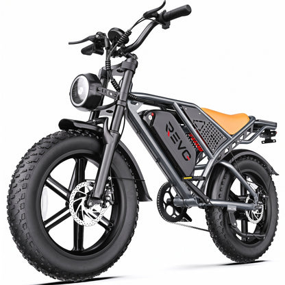 Vélo Électrique Fat Bike REVO Outland 120 – Couple 120 N·m, Batterie Amovible 48 V, Pneus 20 × 4", Suspension Complète & 7 Vitesses