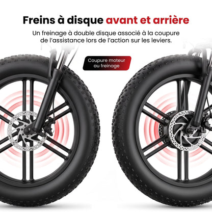 Vélo Électrique Pliable REVO Urbanix 65 – Fat Bike 20" × 3.0", 250 W, 65 km d’Autonomie & 7 Vitesses