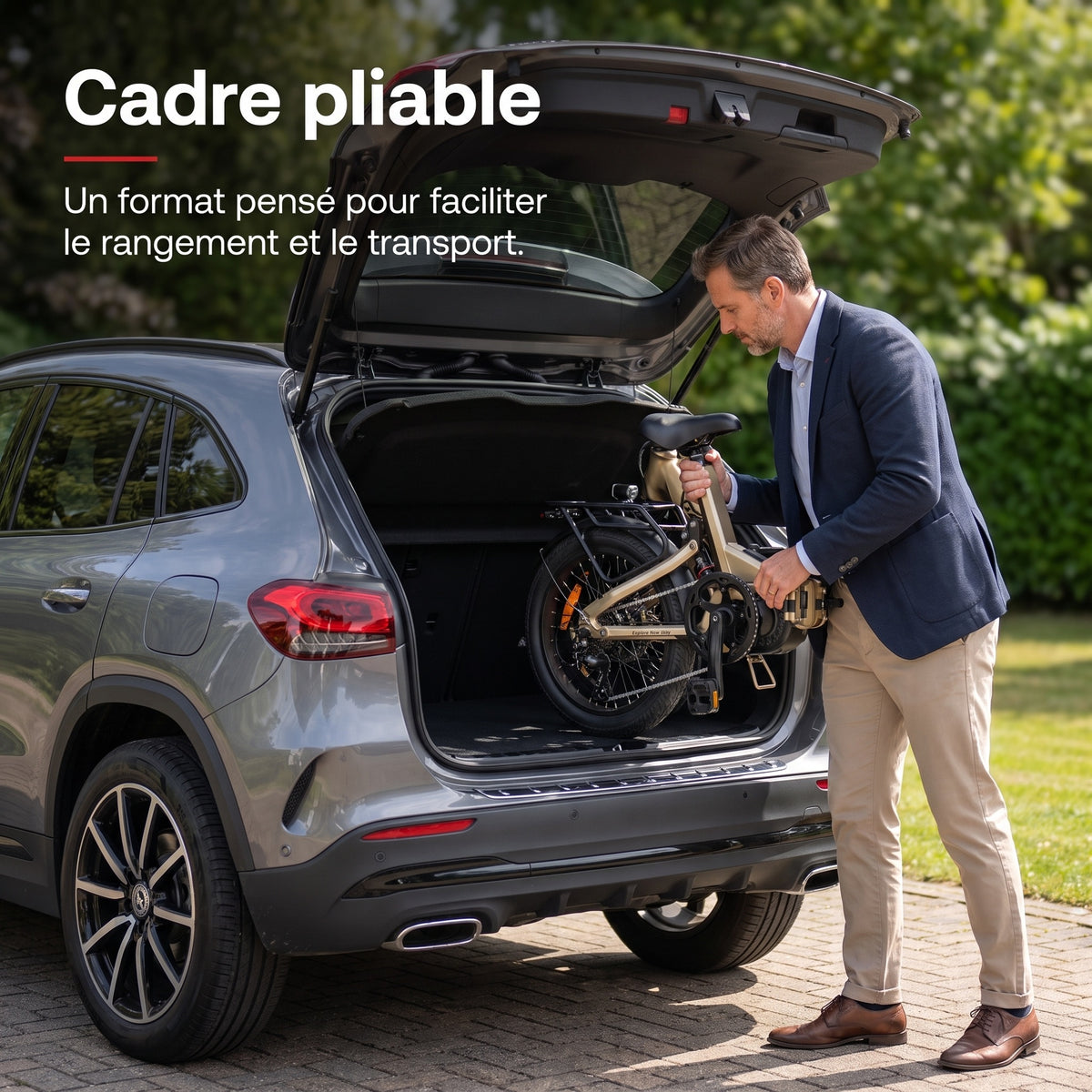 Vélo Électrique Pliable REVO Strada 160 –  Fat Bike 250 W, 100 Nm, Batterie 720 Wh, Autonomie jusqu’à 160 km & GPS