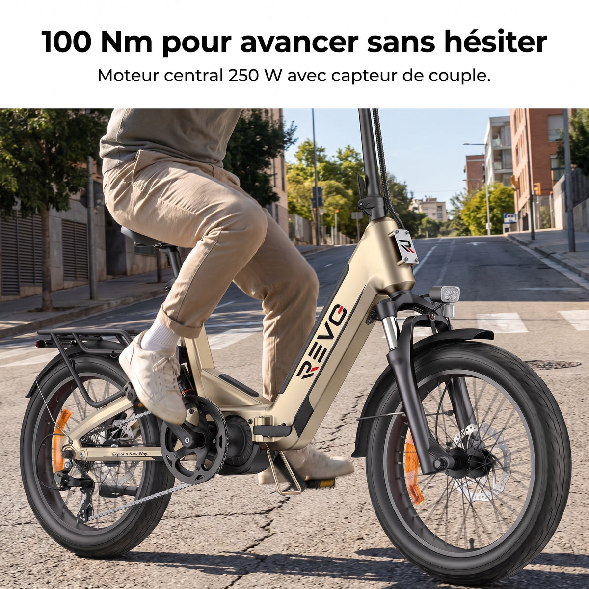 Vélo Électrique Pliable REVO Strada 160 –  Fat Bike 250 W, 100 Nm, Batterie 720 Wh, Autonomie jusqu’à 160 km & GPS