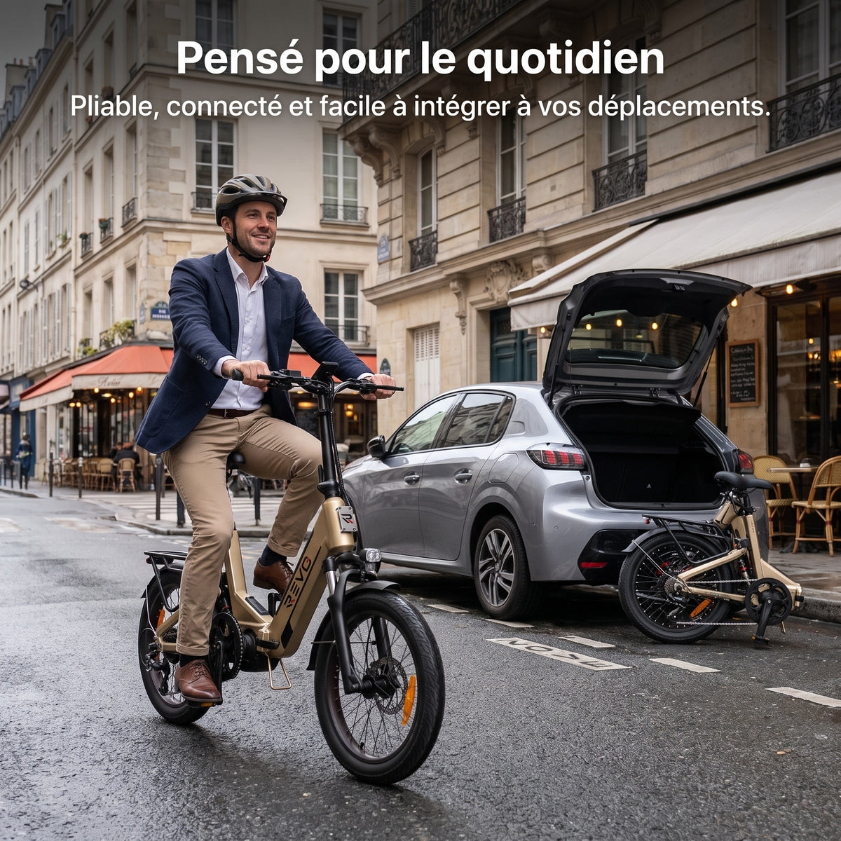 Vélo Électrique Pliable REVO Strada 160 –  Fat Bike 250 W, 100 Nm, Batterie 720 Wh, Autonomie jusqu’à 160 km & GPS