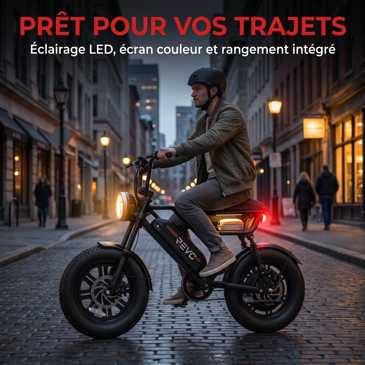 Vélo Électrique Fat Bike REVO Drifter 16 – 250 W, Batterie Amovible 48 V 13 Ah, Pneus 16 × 3.0" & Suspensions