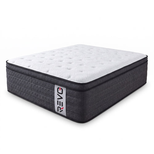 Matelas Hybride REVO Somnia 30 – 180 × 200 cm – Épaisseur 30 cm, H3 Mi-Ferme, 7 Zones, Ressorts Ensachés & Mémoire de Forme