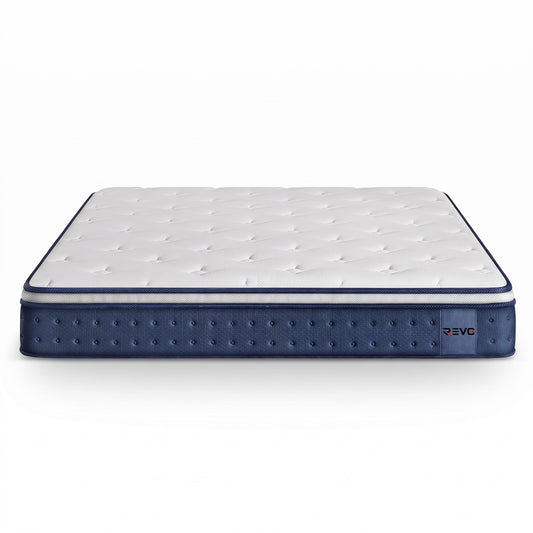 Matelas Hybride REVO Serenis 20 – 140 × 190 cm – Mousse Mémoire de Forme Gel & Ressorts Ensachés – Soutien 7 Zones
