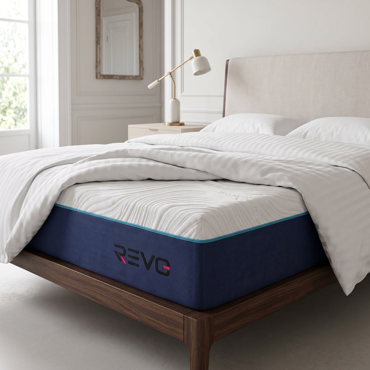 Matelas REVO Silena 20 – 140 × 190 cm – Mousse à Mémoire de Forme – 7 Zones de Confort – Réversible