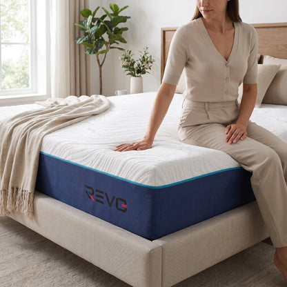Matelas REVO Silena 20 – 140 × 190 cm – Mousse à Mémoire de Forme – 7 Zones de Confort – Réversible