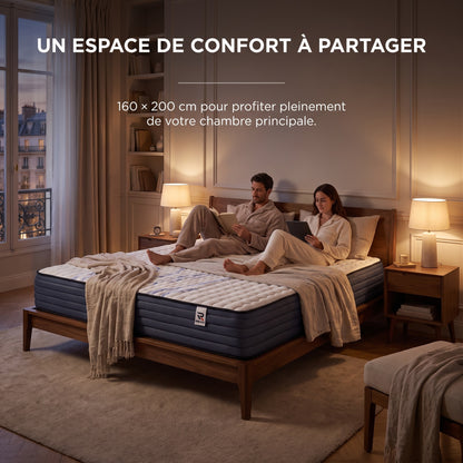 Matelas REVO Altessa 30 – 160 × 200 cm – Épaisseur 30 cm – Mousse à Mémoire de Forme & Latex – Réversible