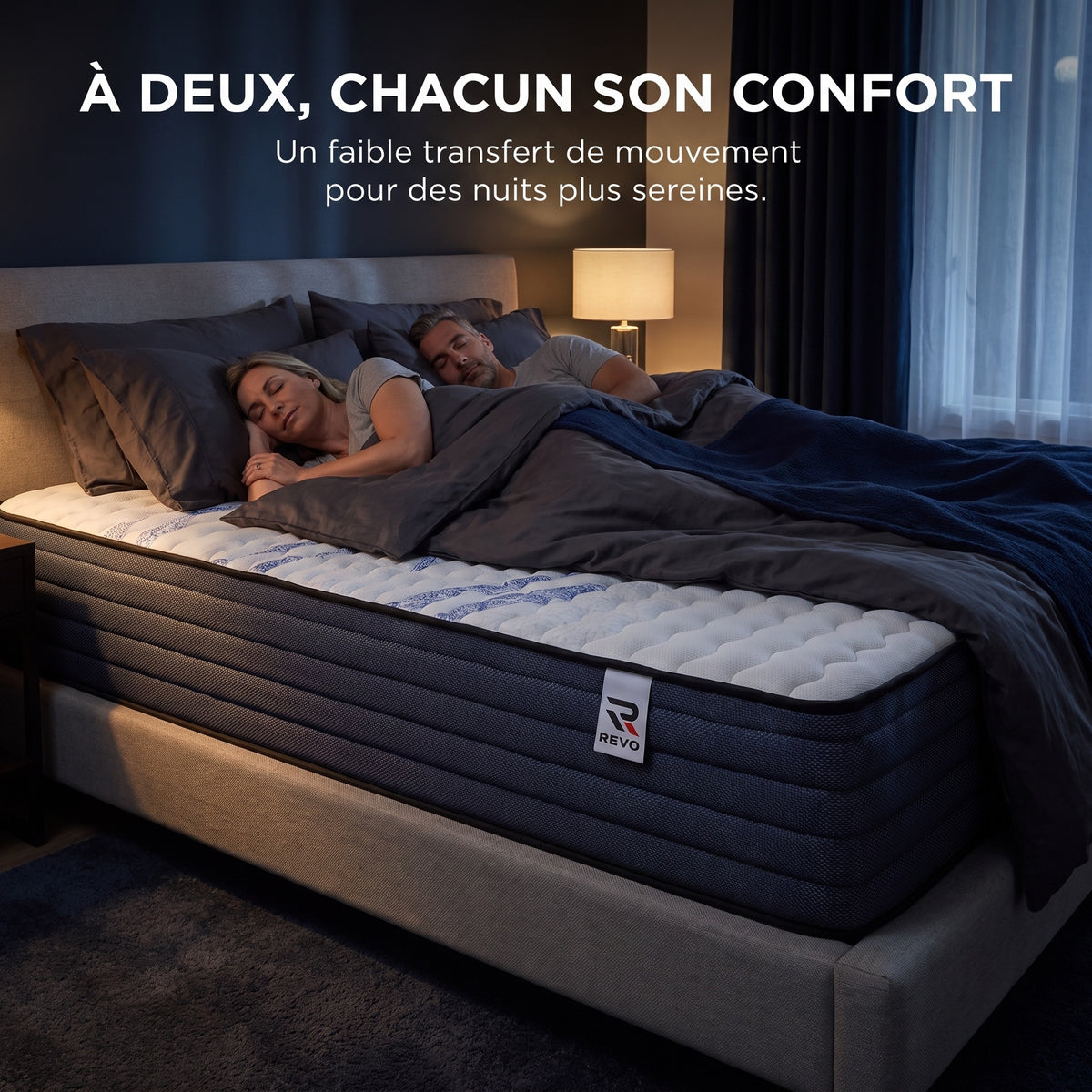 Matelas REVO Altessa 30 – 160 × 200 cm – Épaisseur 30 cm – Mousse à Mémoire de Forme & Latex – Réversible