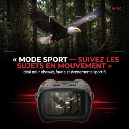 Jumelles Vision Nocturne REVO Lynx 600 – 4K UHD, Photos 112 MP, Portée IR jusqu’à 600 m & Zoom Numérique 18x