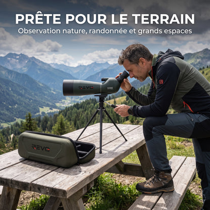 Longue-Vue REVO Falcon 80 – Zoom 20–60x, Objectif 80 mm, Prisme BAK4 & Optique FMC HD