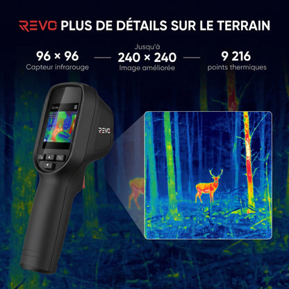 Caméra Thermique REVO HeatScan 550 – Imagerie 240 × 240, Mesure −20 à 550 °C & Détection Thermique 25 Hz