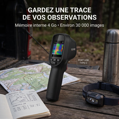 Caméra Thermique REVO HeatScan 550 – Imagerie 240 × 240, Mesure −20 à 550 °C & Détection Thermique 25 Hz
