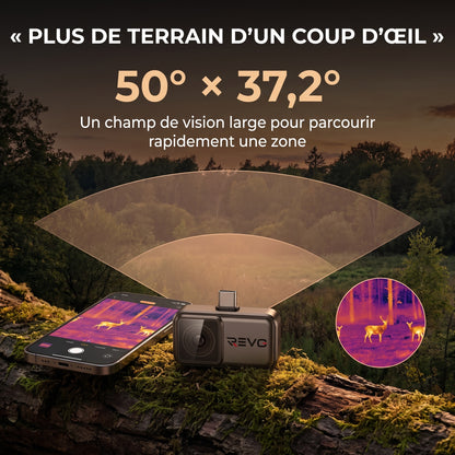 Caméra Thermique Smartphone REVO WildScan 256 – 256 × 192, 25 Hz – Chasse, Observation & Plein Air