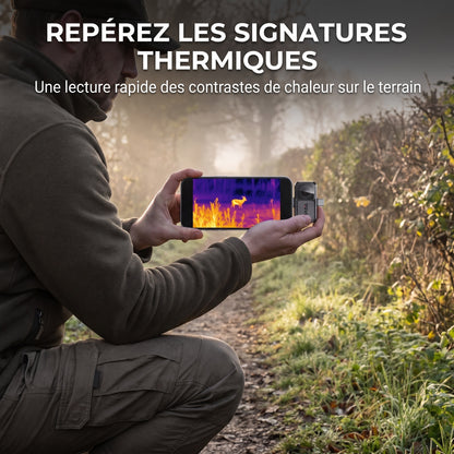 Caméra Thermique Smartphone REVO WildScan 256 – 256 × 192, 25 Hz – Chasse, Observation & Plein Air
