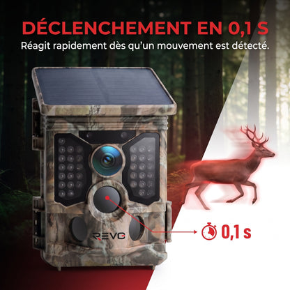 Caméra de Chasse REVO TrackCam 30 – 4K 30 fps, Wi-Fi & Bluetooth, Détection 0,1 s, Vision Nocturne & IP66