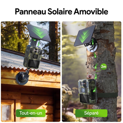 Caméra de Chasse Solaire REVO WildScan 48 – 4K, 48 MP, Vision Nocturne & Connexion Smartphone