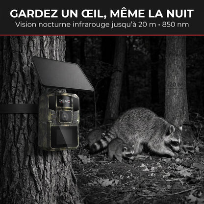 Caméra de Chasse Solaire REVO WildScan 48 – 4K, 48 MP, Vision Nocturne & Connexion Smartphone