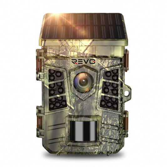 Caméra de Chasse Solaire REVO Faunex 60 – 60 MP, Vidéo 4K, Wi-Fi, Déclenchement 0,1 s & Vision Nocturne IP66