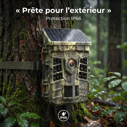Caméra de Chasse Solaire REVO Faunex 60 – 60 MP, Vidéo 4K, Wi-Fi, Déclenchement 0,1 s & Vision Nocturne IP66